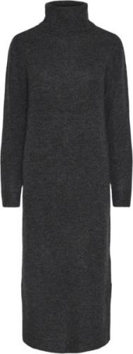 Pieces Pcjuliana LS Rollneck Knit Dress NO Kvinde Grå Midi Kjoler Regu...