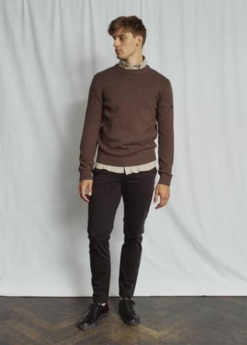 Bruun & Stengade BS Azure Regular Fit Knitwear Mand Brown Sweaters Str...