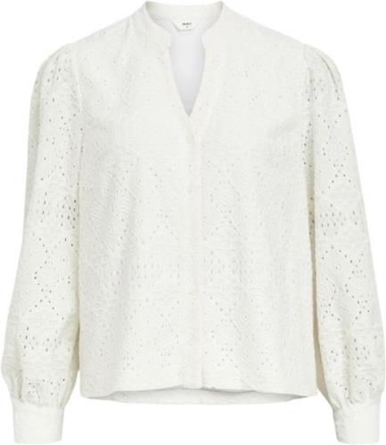 Object Objfeodora Marika L/S Shirt Noos Kvinde Cloud Dancer Langærmede...