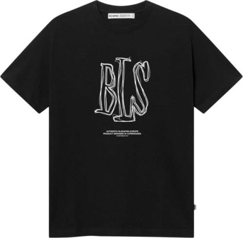 BLS Hafnia Handwritten Capital Tshirt Mand Black Kortærmede T-shirts R...