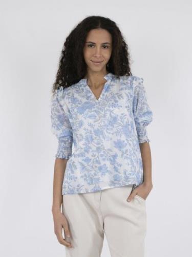 Neo Noir Davina Rose Field Blouse Kvinde Light Blue Langærmede Bluser ...