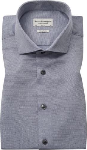 Bruun & Stengade BS Ingram Slim Fit Shirt Mand Blue Langærmede Skjorte...