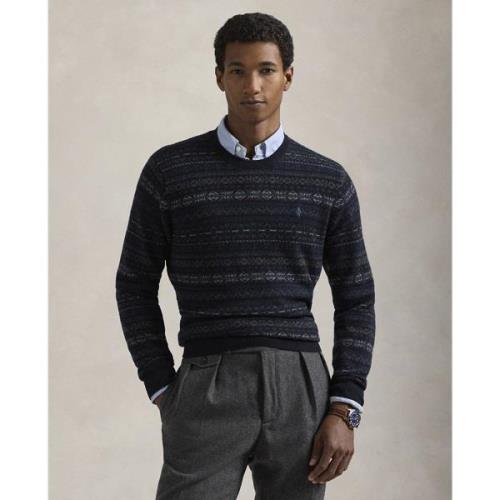 Polo Ralph Lauren 2/175 Wool Rws-lsl-plo Mand Navy Combo Sweaters Str ...