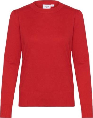 Saint Tropez Milasz Pullover Kvinde Racing Red Sweaters Regular Fit St...