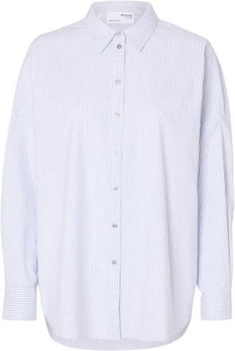 Selected Femme Slfnova LS Oxford Shirt Noos Kvinde Hvid Langærmede Skj...