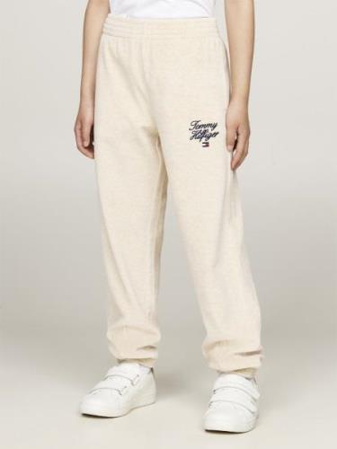 Tommy Hilfiger TH Script Velour Pant Str 8 Velour - Heathered Oat Buks...