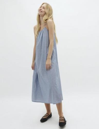 mbyM Teslanam Kvinde Blue White Stripe Maxi Kjoler Str L - hos Magasin