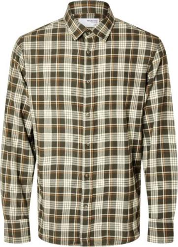 Selected Homme Slhregowen Flannel MIX Check Shirt Mand Forest Night/ch...