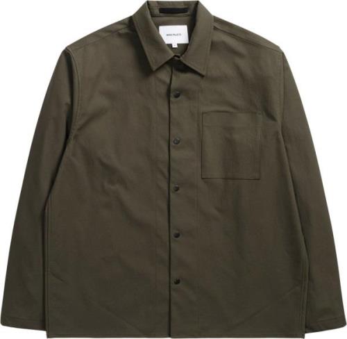 Norse Projects Carsten Solotex Twill Shirt LS Mand Beach Green Langærm...