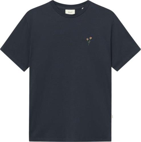 Forét Flower Tshirt Mand Navy Kortærmede T-shirts Str L - hos Magasin