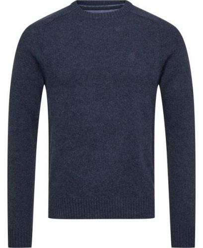 Christian Berg Tanguy Cneck Mand Navy Mel. Sweaters Str L - hos Magasi...