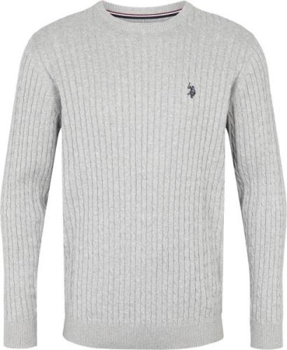 U.S. Polo Assn. Uspa Knit Archi Men Mand Greymelange Sweaters Str L - ...