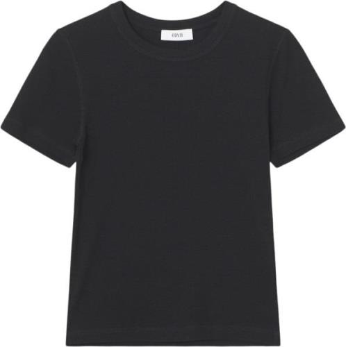 Envii Enally SS Crop TEE 5314 Kvinde Black Kortærmede T-shirts Str L -...