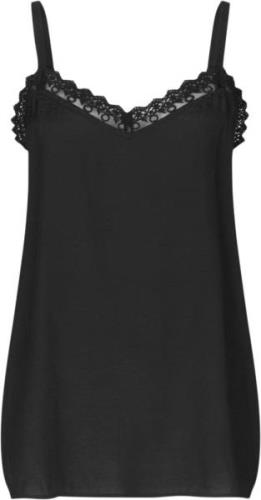 Lollys Laundry Vianell Top SL Kvinde Black Tanktoppe Regular Fit Str L...