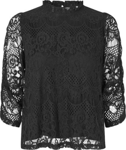 Lollys Laundry Liloull Blouse 3/4 Kvinde Black Kortærmede Bluser Str L...