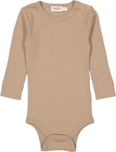 MarMar Copenhagen Plain Body LS Str 6M/68 - Cardamom Langærmede Bodies...