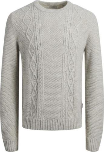 JJ-REBEL Jrebjosh Knit Crew Neck Mand White Melange Sweaters Regular F...