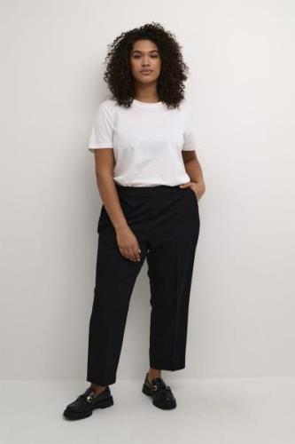 Kaffe Curve Kcsakira Cropped Pants Kvinde Black Deep Bukser Med Brede ...