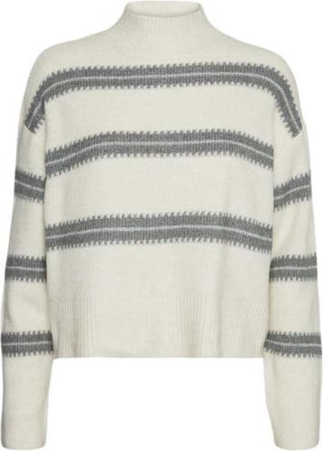 Vero Moda Vmdazzle LS Highneck Pullover GA BO Kvinde Birch/w. Balsam G...