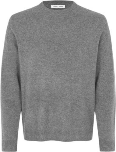 Samsøe Samsøe Nobis Crew Neck 6304 Mand Grey Mel. Sweaters Str L - Cas...