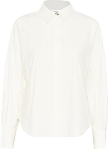 Soaked in Luxury Slalonna Shirt LS Kvinde Whisper White Langærmede Skj...