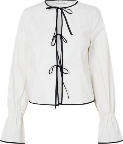 Modström Emiliamd bow Shirt Kvinde Soft White Langærmede Bluser Str L ...