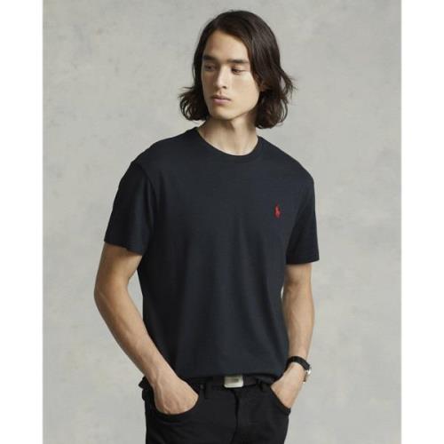 Polo Ralph Lauren Custom Slim Fit Cotton Tshirt Mand Sort/rød Kortærme...