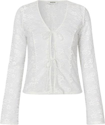 Modström Tildemd ls Lace top Kvinde Soft White Langærmede Bluser Str M...