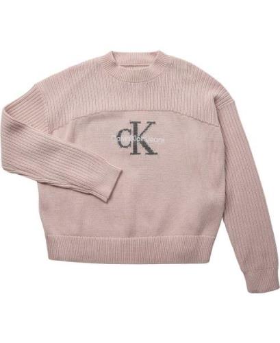 Calvin Klein Monologo Sweater Str 12 - Peach Whip Sweatshirts hos Maga...