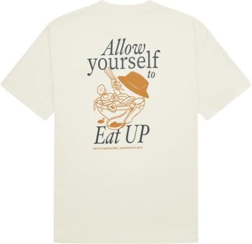 Woodbird Wbbaine Eat Tee Mand Off White Kortærmede T-shirts Str L - ho...