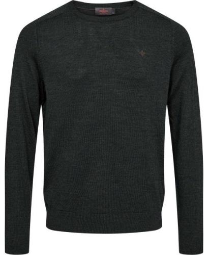 Morris Stockholm Merino Oneck Mand Olive Sweaters Str L Merino - hos M...