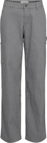 Sofie Schnoor Trousers Kvinde Grey Striped Bukser Med Brede Ben Str L ...