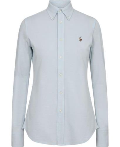 Polo Ralph Lauren 55/2 Oxford Meshlsl-bfs Kvinde Chambray Indigo Langæ...