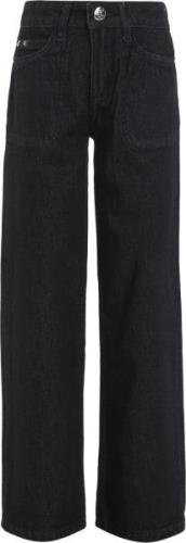 Calvin Klein High Rise Wide leg Jeans Str 12 år - 1by Jeans Bomuld hos...