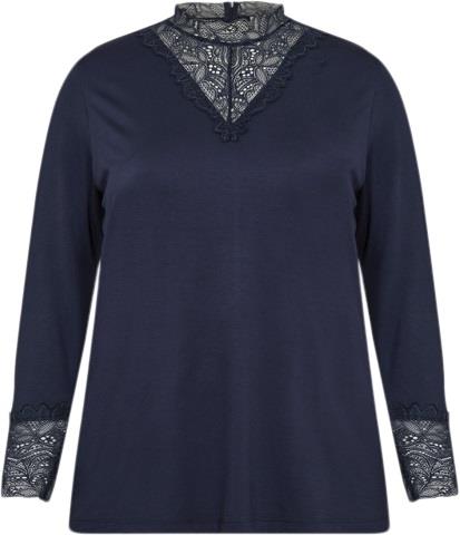 Wasabiconcept Curvy Wastella 8 Bluse Navy blå Kvinde 6799 Blue Iris La...