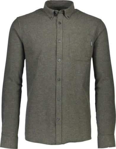 Lindbergh Brushed Twill Shirt L/S Mand Grøn Langærmede Skjorter Str L ...