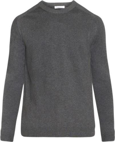 Knowledge Cotton Apparel Regular Merino Knit Crew Neck RWS Mand Grå Sw...