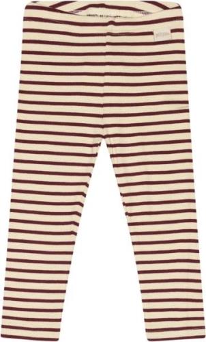 PETIT PIAO Legging Modal Striped Str 110 cm - Dark Cherry/dark Legging...