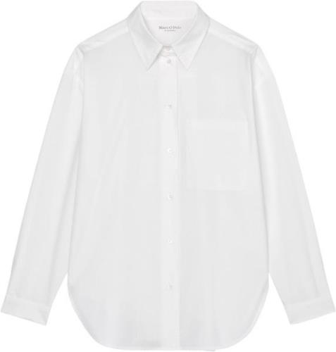 Marc O’Polo Blouse, Long Sleeve, Kent Collar, p Kvinde White Langærmed...