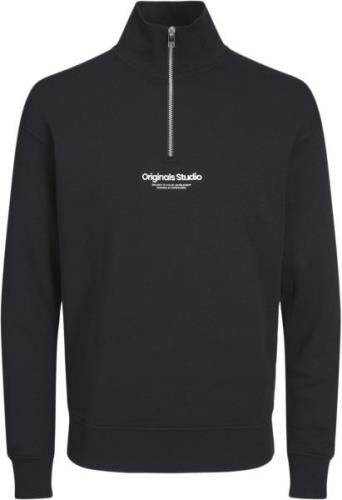 Jack & Jones Jorvesterbro Sweat Quarter ZIP Noos Str 128 - Black/loose...