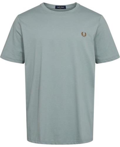 Fred Perry M1600 Mand Slvrblue/dkcaram Kortærmede T-shirts Str L - Bom...