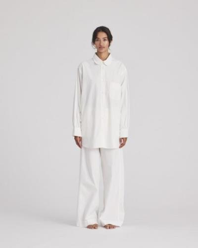 Gai&Lisva Astrid L/S Shirt Poplin Gots 243975 Kvinde Whisper White Lan...