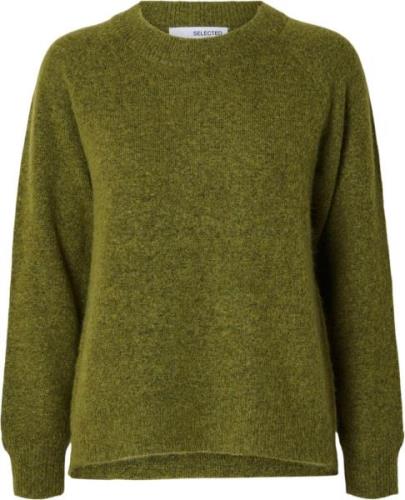 Selected Femme Slflulu LS Wool Knit Oneck Noos Kvinde Cardamom Seed/me...