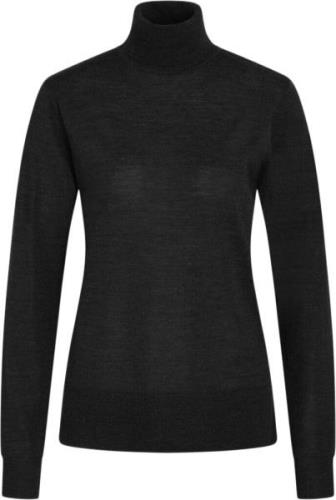 Bruuns Bazaar Charlenebbroll Neck Knit Kvinde Black Sweaters Str L - h...