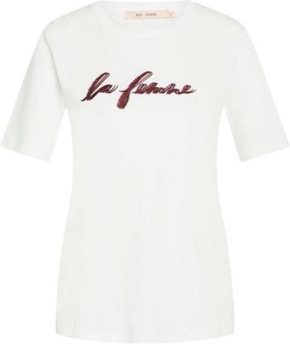 Rue de Femme ¤ Natacha Tshirt RdF ¤ Kvinde Offwhite Kortærmede T-shirt...