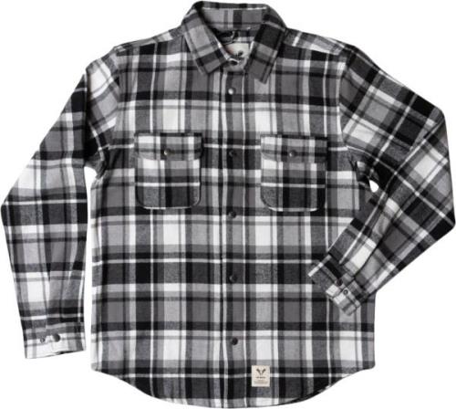 Fat Moose Adrian Cotton Check Shirt Mand Black/mid Grey Langærmede Skj...