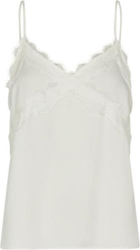 Modström Tenjamd top Kvinde Soft White Solid Tanktoppe Str L - hos Mag...