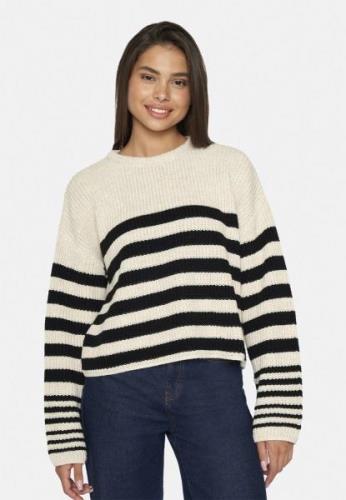 SisterS Point Mibacropped Kvinde Bamboo/black Sweaters Str L - hos Mag...