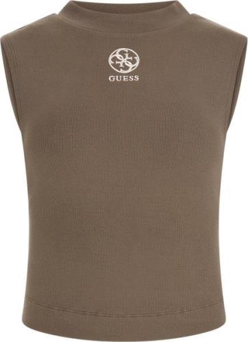 GUESS ELA Knit TOP Kvinde Equestrian Brown Tanktoppe Str L - hos Magas...