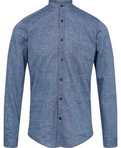 Lindbergh Linen/cotton Shirt L/S Mand Blå Langærmede Skjorter Slim Fit...